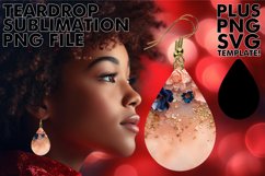 Glittery Leopard Teardrop Delights: Sublimation Earrings Product Image 1