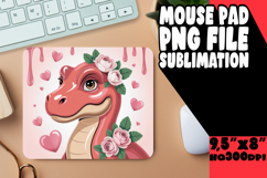Radiant Desk Mat Sublimation, Cute Dino Product Image 1
