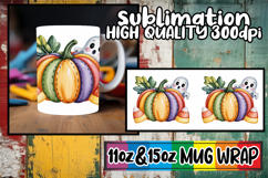 Cozy afternoons 11oz 15oz sublimation wrap, Pumpkin Watercol Product Image 1