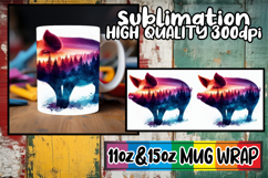 Bright beginnings sublimation mug wrap, Animals Art Product Image 1