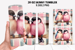 Birds Skinny Tumbler 20oz Wrap Design, Animal Tumbler Wrap Product Image 1