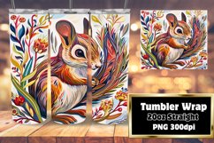 Cute Watercolor Squirrel Design: Chic Tumbler 20oz Product Image 1