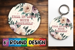Luminous Round Designs Sublimation, Flower Quote Product Image 1