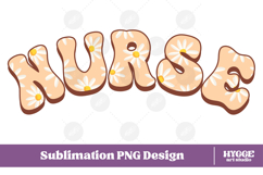 nurse flowers Png Retro floral doctor hospital Sublimation Product Image 1