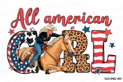 All American Girl Svg | 4th of July Svg | Svg Cut File Product Image 1