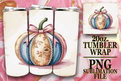 ENCHANTED EVENINGS 20oz TUMBLER WRAP, Pumpkin Watercolor Product Image 1