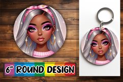 Bright Circle Ornaments Design PNG, Love Girl Product Image 1