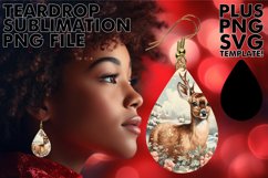 Dazzling Teardrop Earrings Gift PNG, Christmas Product Image 1