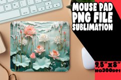 3D Flower Hole for Mouse Pad Sublimation PNG Product Image 1