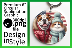 Dynamic Round Design for Coaster Artwork , Dog and cat Product Image 1