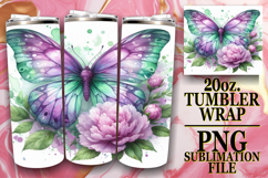 RADIANT ADVENTURES 20oz TUMBLER WRAP, Butterfly Product Image 1