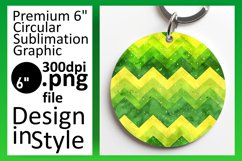 Glittery Stripe Round Design Art for Keychain Product Image 1
