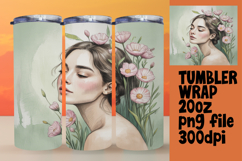 RADIANT 20oz Tumbler PNG Design , Beauty Woman Product Image 1