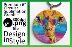 Sweet Spring Giraffe Round Design Crafting Product Image 1