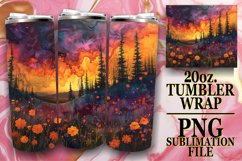 Radiant Spring Floral Tumbler Sublimation Wrap Product Image 1