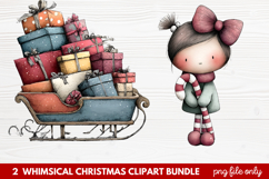 Whimsical Christmas Clipart | Cute Festive Holiday PNG Product Image 1