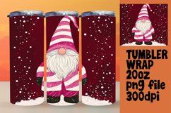 Festive Gnome Wrap 20oz Tumbler Christmas Sublimation Product Image 1