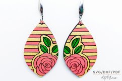 Flower Engraved Earrings Digital Download Product Image 1