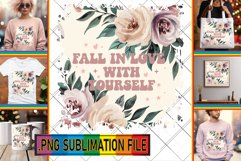 Cozy TSHIRT Sublimation Art PNG, Flower Quote Product Image 1