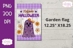 Halloween Garden Flag Sublimation PNG, Cute ghost PNG Product Image 2