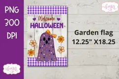 Halloween Garden Flag Sublimation PNG, Cute ghost PNG Product Image 2