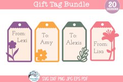 Gift Tag SVG Bundle | Personalized Holiday Tag Designs Product Image 2