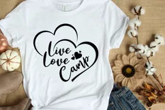 Live Love Camp SVG PNG EPS DXF CAMPING SVG CAMPER SVG Product Image 4