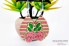 Flower Engraved Earrings Digital Download Product Image 3