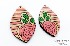 Flower Engraved Earrings Digital Download Product Image 2