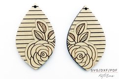 Flower Engraved Earrings Digital Download Product Image 6