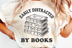 Easily Distracted by Books PNG Book Lover Reading Product Image 6