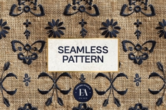 Scandinavian Embroidery Pattern | Jute Floral Texture Product Image 3