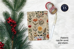 Scandinavian Embroidery Pattern | Jute Floral Texture Product Image 4