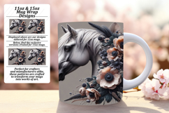 Sophisticated 15oz Png Mug Wrap , Horse Product Image 1