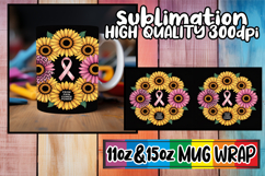Happy whispers 11oz 15oz sublimation wrap, Breast Cancer Product Image 1