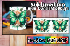 Cozy smiles 11oz 15oz sublimation wrap, Butterfly Product Image 1
