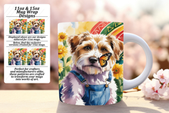 Stunning 11oz Mug Wrap Png Template , Cute Dog Product Image 1
