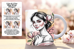 Dazzling 15oz Mug Wrap Png Artwork , Beauty Woman Product Image 1