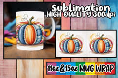 Cheerful memories 11oz 15oz sublimation wrap, Pumpkin Waterc Product Image 1