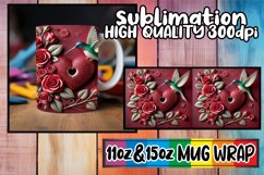 Enchanted mornings sublimation print, 3D Heart Product Image 1