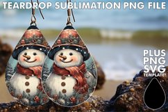 Unique Teardrop Earrings Ideas PNG, Christmas Product Image 1