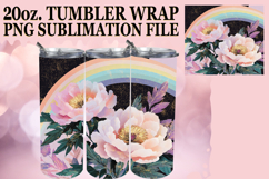 Serene nights 20oz tumbler wrap, Rainbow Product Image 1