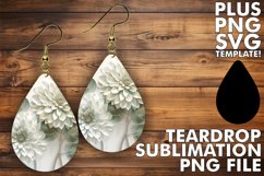 Festive Floral Glitter Teardrop Earring Summer Glow Product Image 1