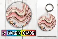 Cozy Circle Car Coaster Sublimation, Pattern Product Image 1