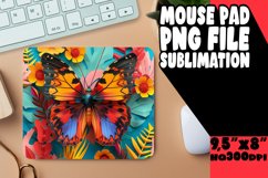 Vibrant Butterfly 3D Sublimation Mouse Pad - Spring Product Image 1