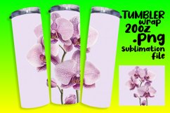 Watercolor Flower Tumbler Design Wrap for Sublimation 20oz Product Image 1