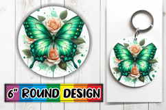 Whimsical Round Design Ornaments PNG, Butterfly Product Image 1