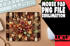 Cheerful Mouse Pad Design PNG, Autumn Flower Product Image 1