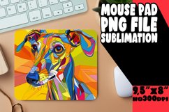 Playful Dog Mouse Pad Sublimation Pattern PNG Product Image 1