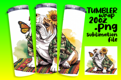 VIBRANT 20oz Tumbler Artwork for DIY , Cute Dog Product Image 1
